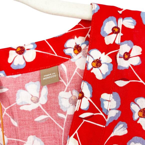 Boss Hugo Boss Dango Floral Mini Dress Tiered Red Blue Size 8 NEW with tags! - Picture 4 of 9